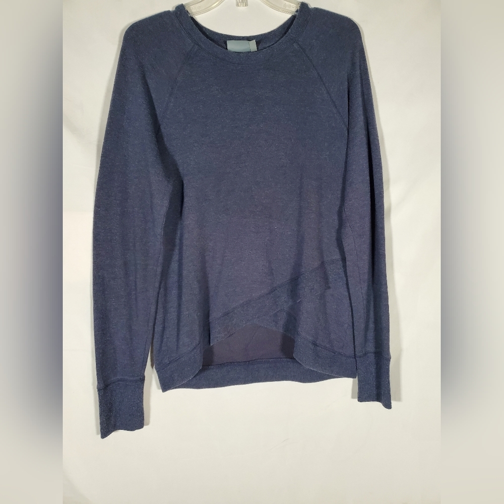 ATHLETA CRISS CROSS PULLOVER SOFT MODAL HEATHERED STRETCHY SWEATER TOP WOMENS M